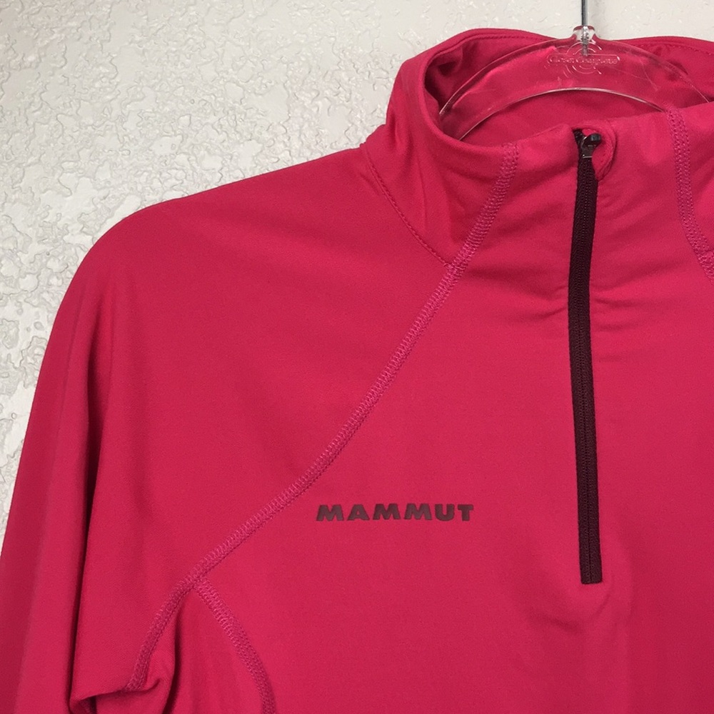 Mammut Half Zip Pink with Burgundy Zipper S